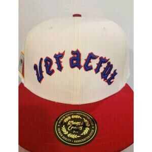 Veracruz Azules Blues Hat Cap Fitted Size 7 5/8 NLB Negro League Rings & Crwns